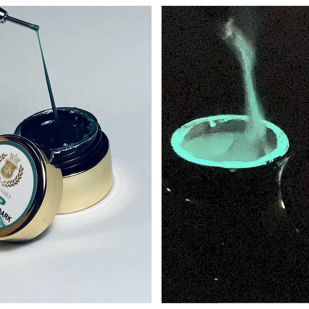 Luxury Spider Gél - Glow in the Dark Aquamarine 8ml 