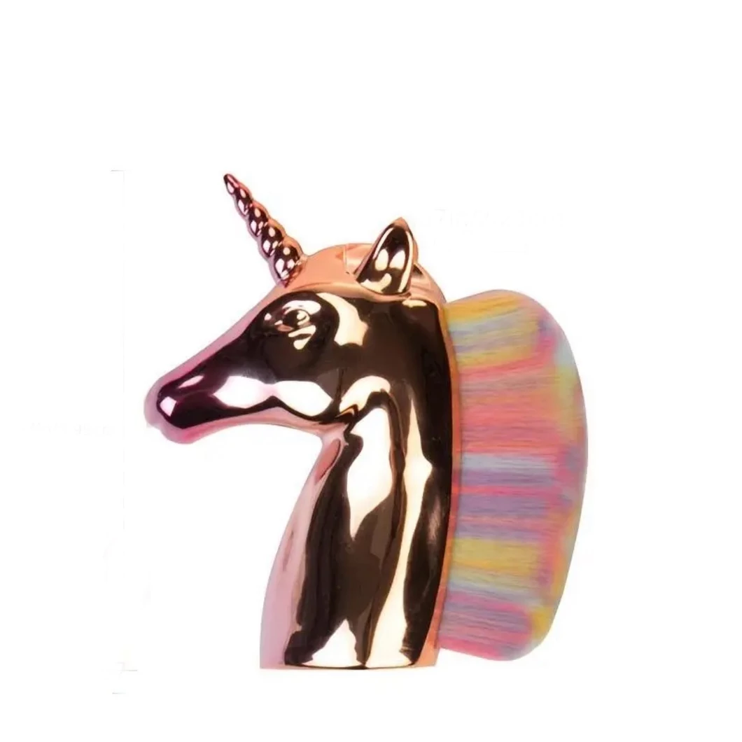 Unikornis portalanító kefe - Rainbow Rosegold
