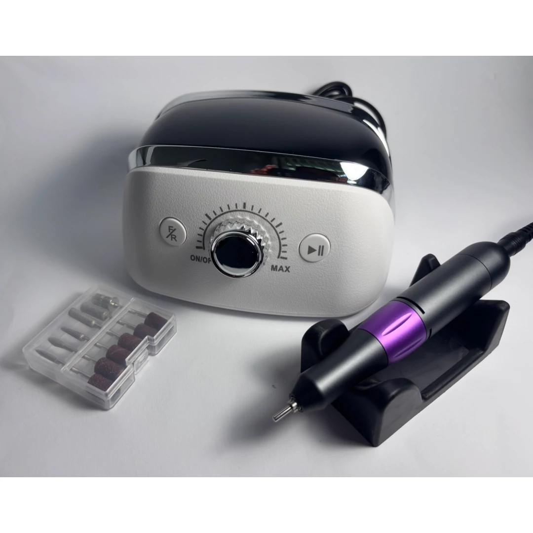 Mikromotoros Műköröm csiszológép - 50.000 ford/perc fehér-ezüst