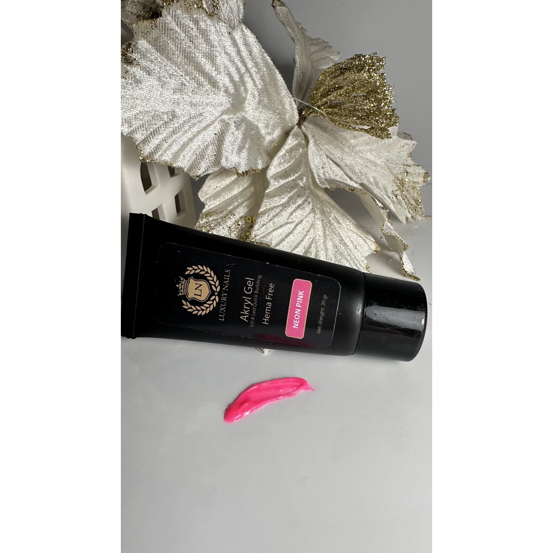 Akryl Gél - Hema free - Neon pink 30gr  Akryl Gél - Hema free - Neon pink 30gr
