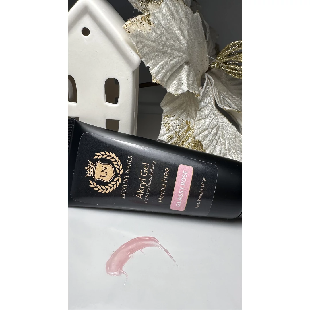 Akryl Gél - Hema free - Glassy Rose 60gr  Akryl Gél - Hema free - Glassy Rose 60gr